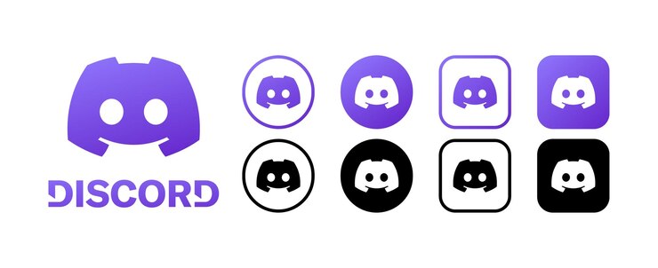Iconos de logotipos de redes sociales de Discord Redacción de redes sociales Colección de logos de Discord Conjunto aislado de redes sociales Iconos del logotipo de Discord Iconos vectoriales