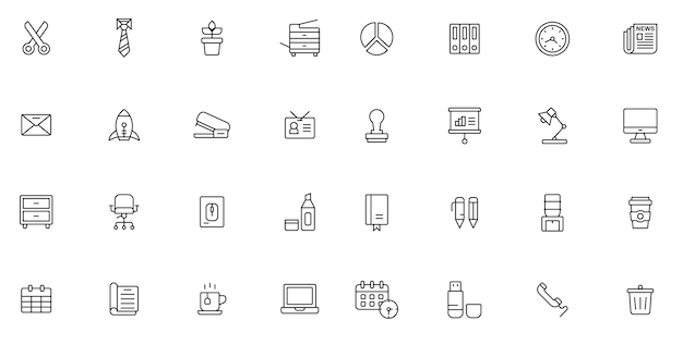 Iconos del lugar de trabajo