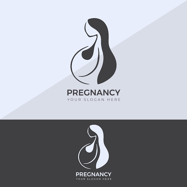 Iconos de madres embarazadas, diseño de logotipos, insignias para niños, ilustración del centro de cuidado de bebés de la tienda.