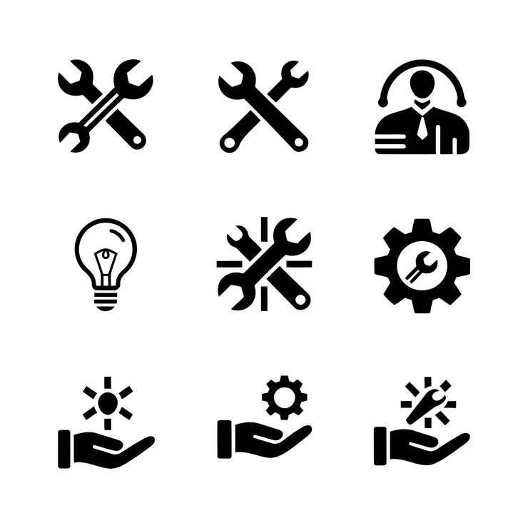 Iconos de mantenimiento y reparación