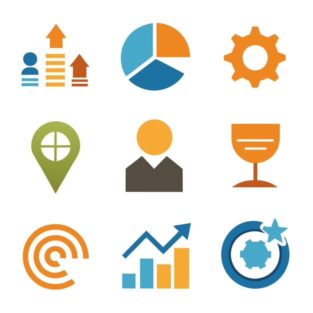 Iconos de marcado profesional para soluciones de marca innovadoras