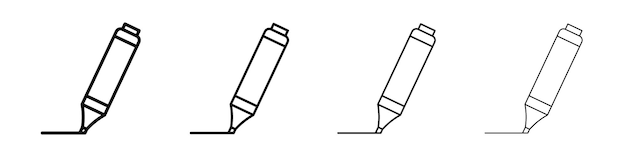 Iconos de marcador conjunto de símbolos de señal de contorno