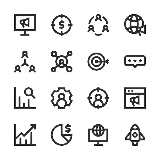 Iconos de marketing y publicidad