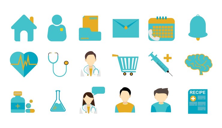 Iconos médicos de salud