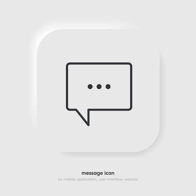 Iconos de mensajes de chat de vector plano 3d aislados en fondo blanco Configuración de íconos de notificación Nuevo correo electrónico
