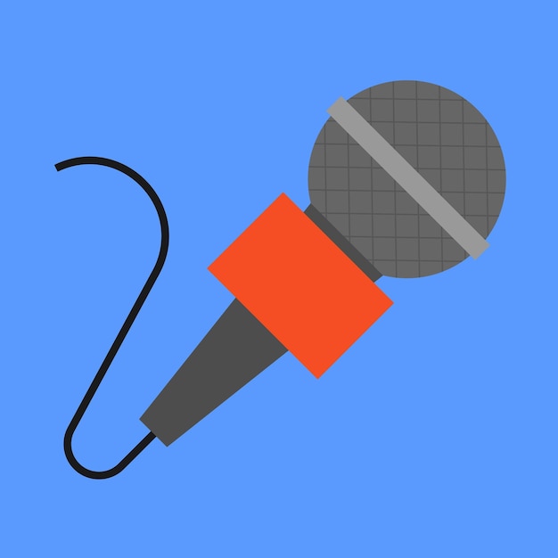 Iconos de micrófono vectorial de noticias, microfonos de conferencias de televisión, ilustración de micrófonos, íconos vectoriales de microfonos