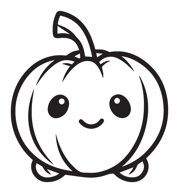 Vector iconos mínimos planos del vector de la calabaza