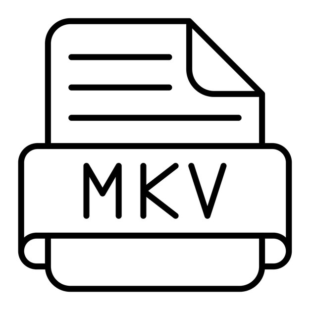 Vector iconos de las mkv