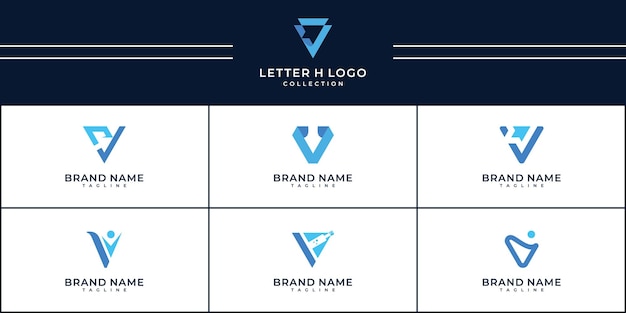 Vector iconos modernos de diseño de logotipos de letra v para negocios de lujo elegante simple