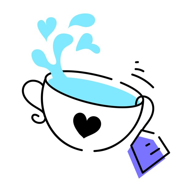 Iconos modernos de Doodle de celebración del día de San Valentín