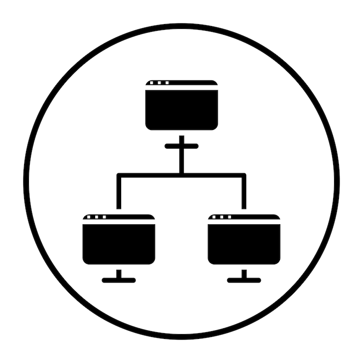 Vector iconos de monitoreo de la red