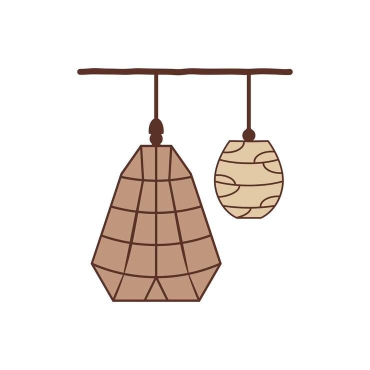 Vector iconos de muebles en estilo escandinavo