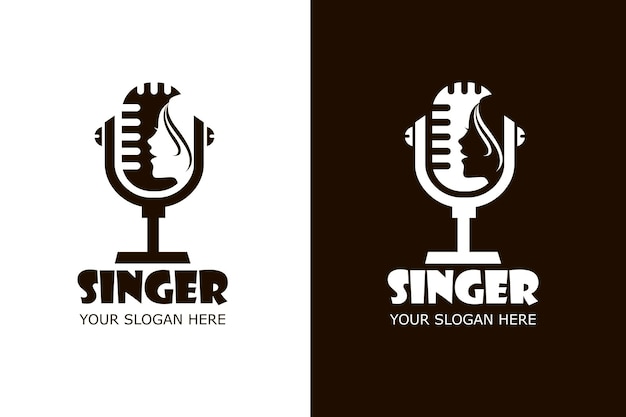 iconos con mujer cantante y micrófono