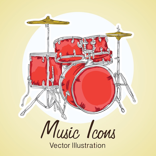 Vector iconos de la musica