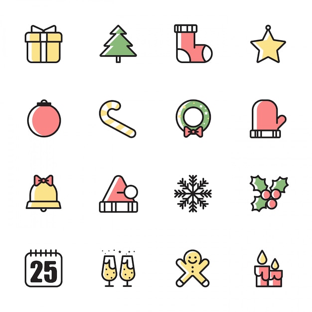 Iconos de Navidad Set