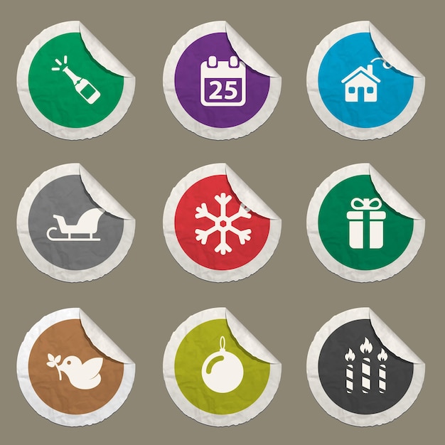 Iconos de Navidad para sitios web e interfaz de usuario