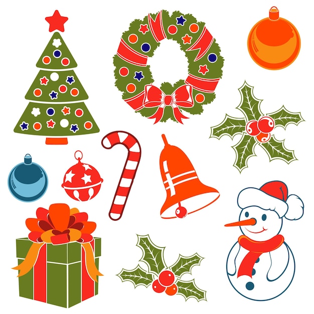 Vector iconos de la navidad