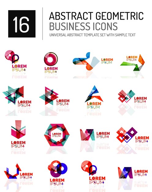 Vector iconos de negocios abstractos