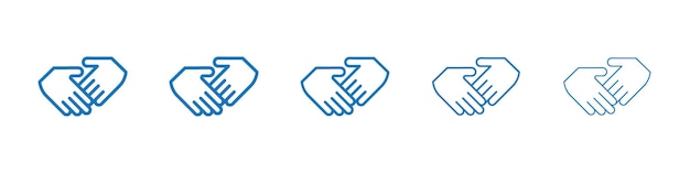 Iconos de negocios Colección de símbolos Contorno delgado