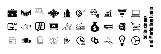 Iconos de negocios y marketing