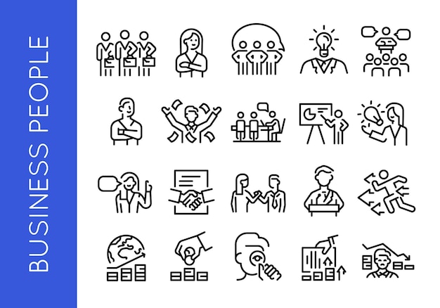 los iconos de negocios