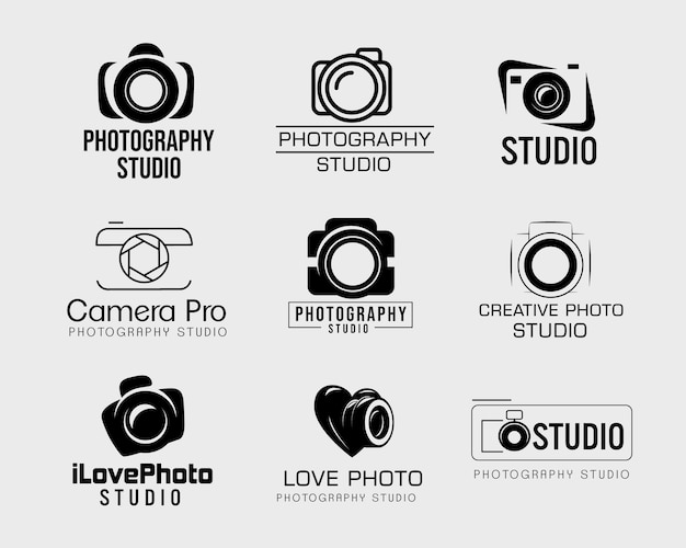 Iconos negros para fotógrafos