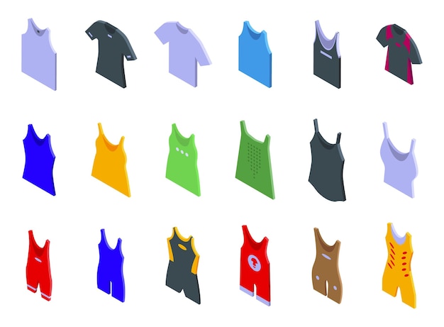 Los iconos de NOMBRE establecen vector isométrico