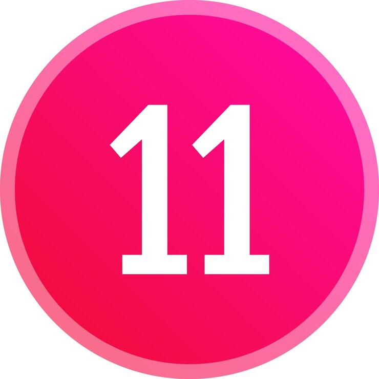 Vector iconos de número redondo rosa