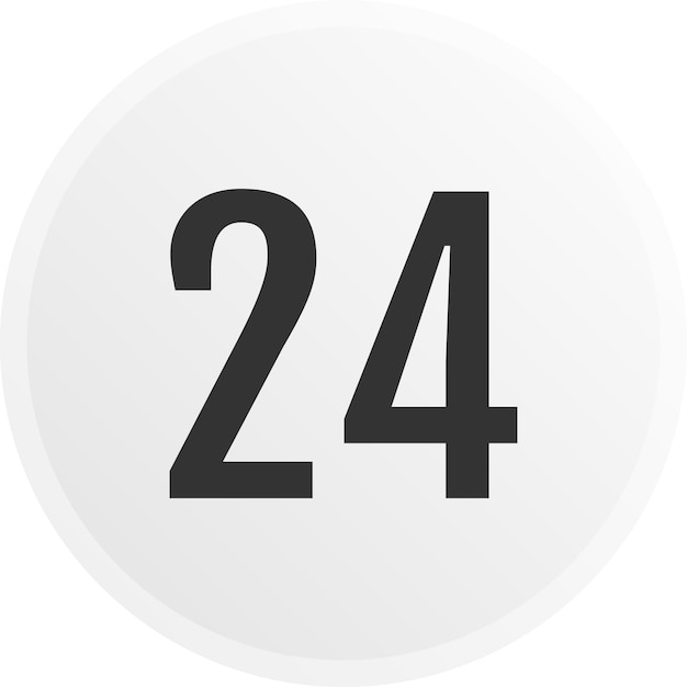 Iconos de números redondos en gradiente