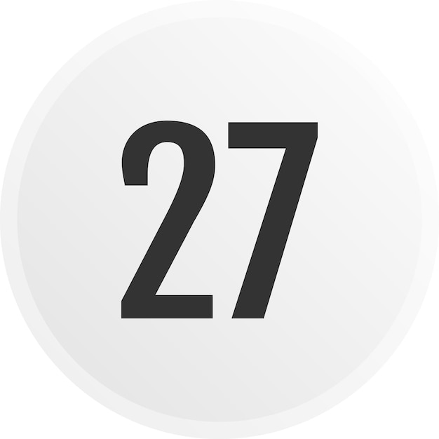 Iconos de números redondos en gradiente
