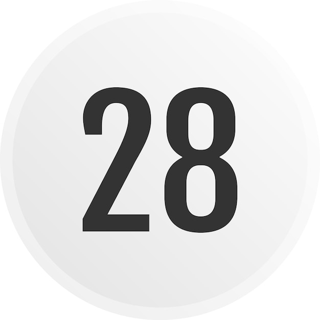 Iconos de números redondos en gradiente