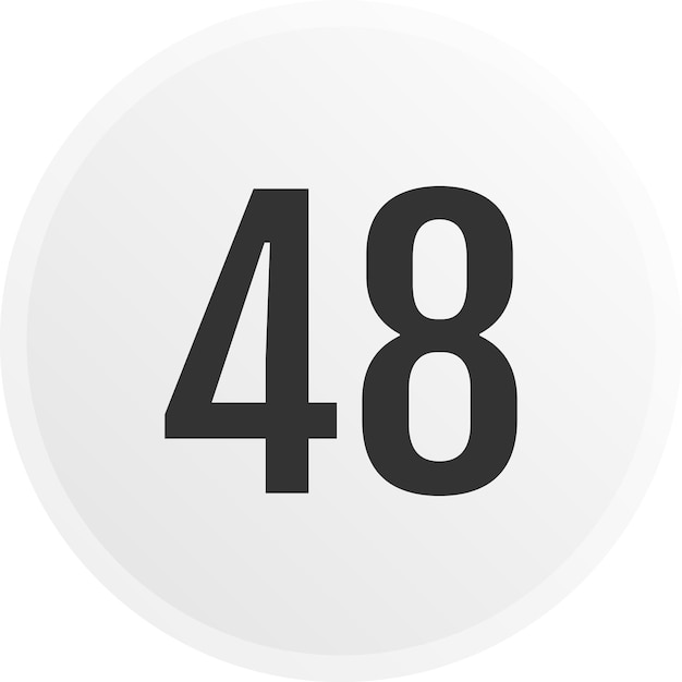 Iconos de números redondos en gradiente