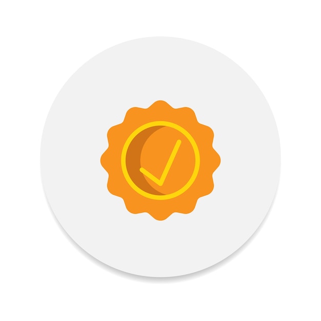 Iconos oficiales o de premios con estilo plano adecuados para la educación empresarial y el logotipo del símbolo de la tienda