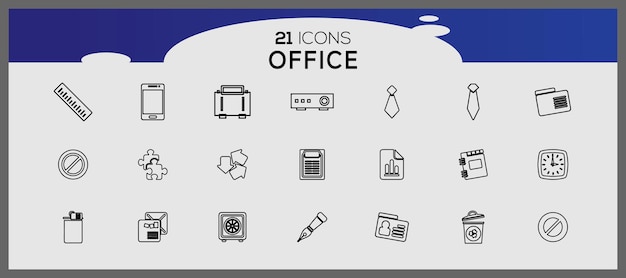 Iconos de oficina y negocios Ilustración vectorial de viajes mixtos concepto de financiación médica