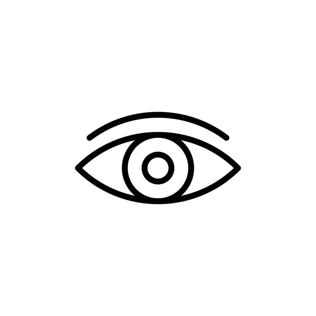Iconos de ojos conjunto símbolo vectorial de globo ocular humano signo de visión o reloj símbolo vector óptico pictograma ver icono de vista