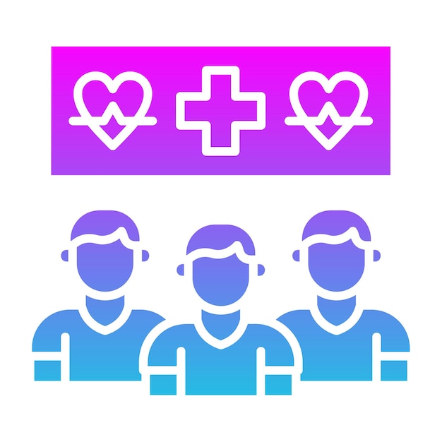 Vector iconos de los pacientes