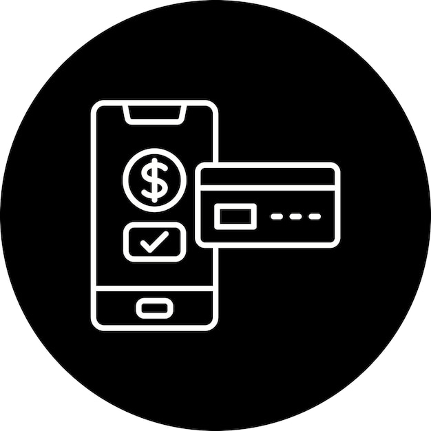 Iconos de pago por teléfono inteligente