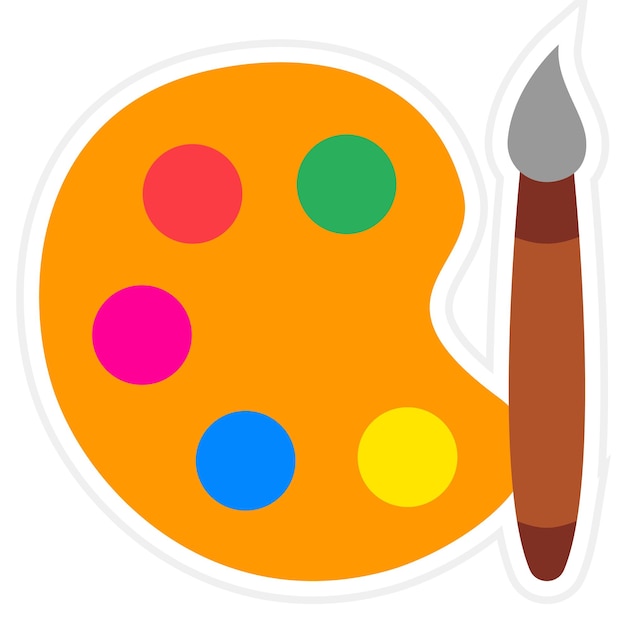 Vector iconos de la paleta de colores