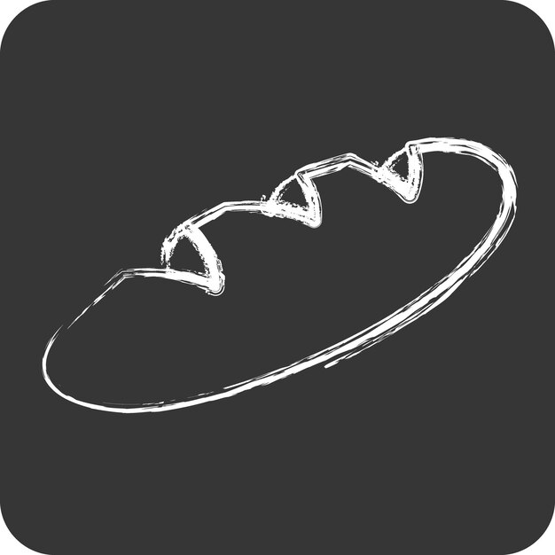 Iconos Pan adecuado para la panadería símbolo tiza Estilo diseño simple vector de plantilla de diseño editable