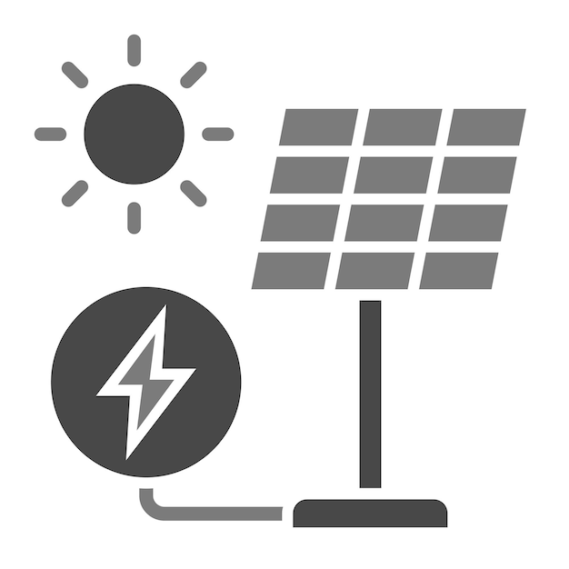 Vector iconos de paneles solares