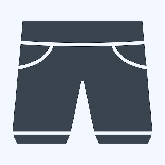 Iconos pantalones cortos relacionados con Símbolo de moda estilo glifo diseño simple editable