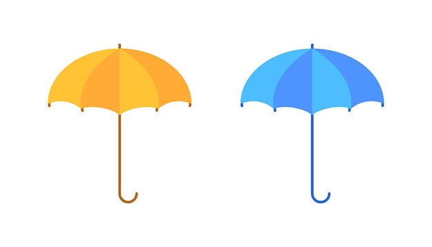 Iconos de paraguas Iconos vectoriales de estilo plano