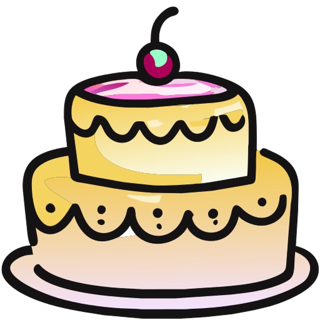 Iconos de pasteles con relleno de desplazamiento