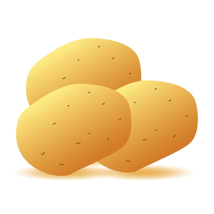 Vector iconos de patatas ilustración vectorial de un conjunto de patatas iconos vectoriales de patatas realistas