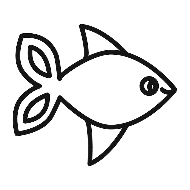 Iconos de peces para aplicaciones acuáticas y marinas