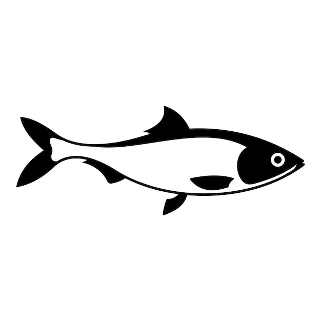 Iconos de peces Ilustración simple del icono de vector de peces para la web