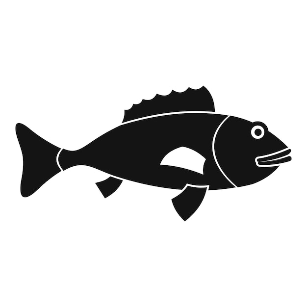 Iconos de peces Ilustración simple del icono de vector de peces para la web