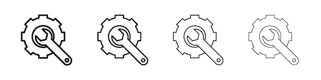 Iconos personalizados logotipo lineal aislado