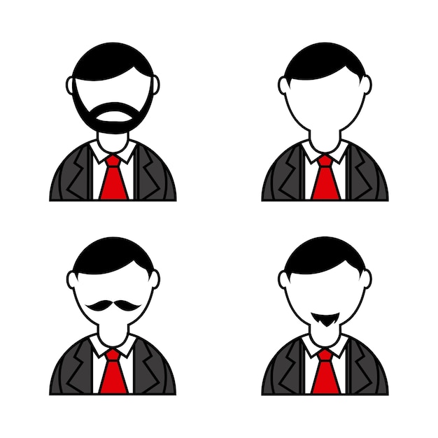 iconos de personas sobre fondo blanco ilustración vectorial