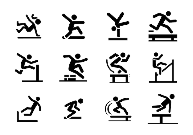 Iconos de las pistas de obstáculos